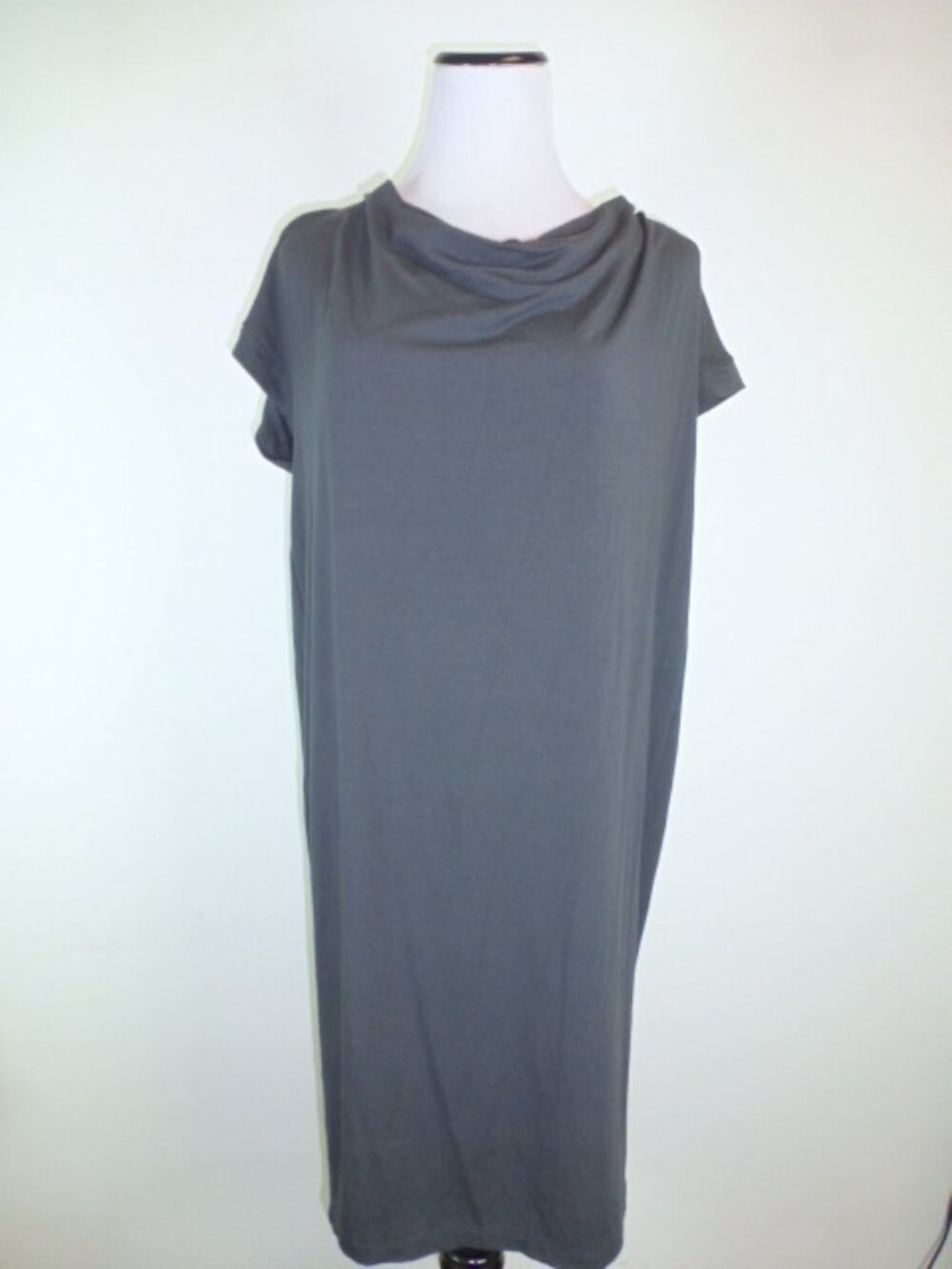EILEEN FISHER gray shift sleeveless DRESS TUNIC XS